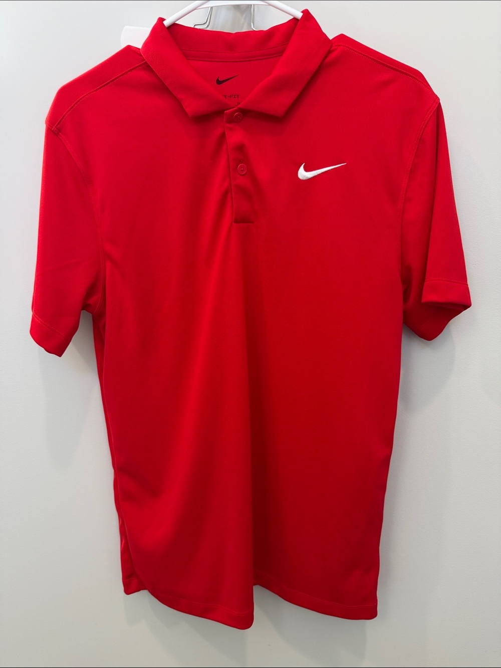 Nike Men’s Red Polo with White Swoosh